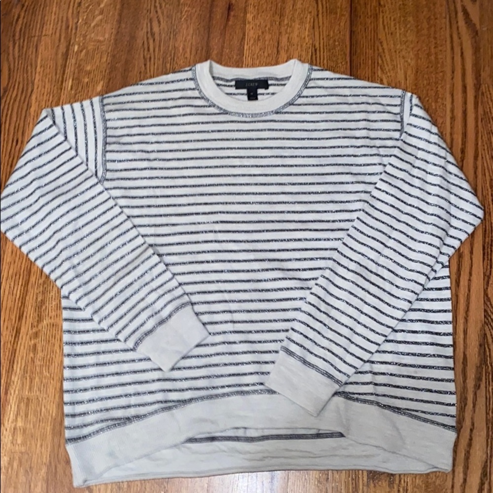 Metallic Striped JCrew Sweater